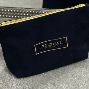 L'Occitane Navy velvet Cosmetic Pouch NWT